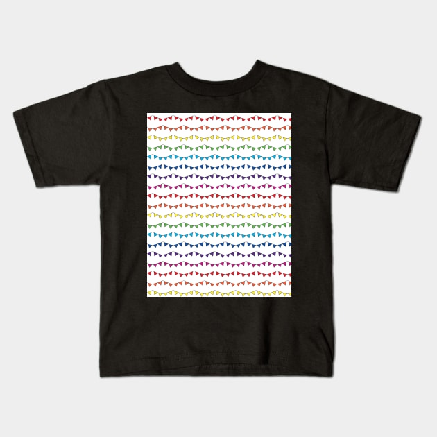 Mini rainbow bunting Kids T-Shirt by bettyretro